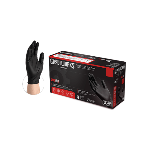 Gloveworks Black Nitrile Gloves