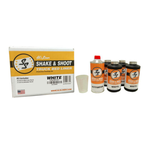 AL's Liner Shake & Shoot 1 Gallon Black or White Bedliner Kit