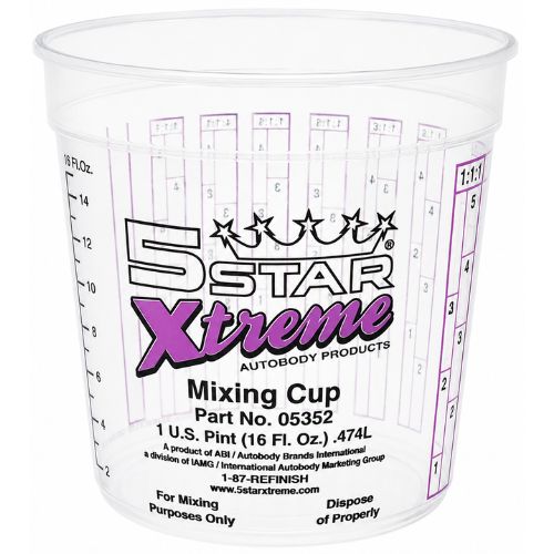 Solvent-Resistant Plastic Mixing Cups – Multi-Size | PowerCOAT