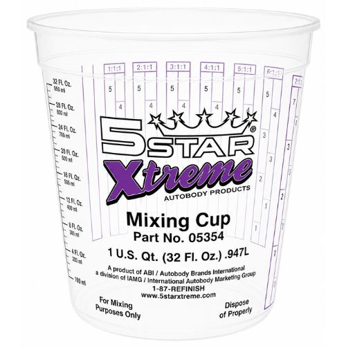 Solvent-Resistant Plastic Mixing Cups – Multi-Size | PowerCOAT