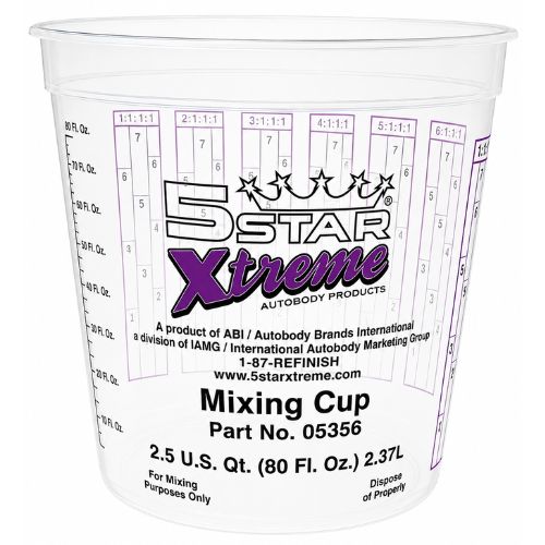 Solvent-Resistant Plastic Mixing Cups – Multi-Size | PowerCOAT