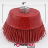Abrasive Red Cup Brush for Spray-In Bedliner Prep