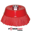 Abrasive Red Cup Brush for Spray-In Bedliner Prep