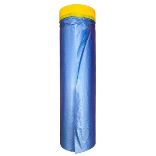 Pre-Taped Plastic Masking Film with Integrated Tape
