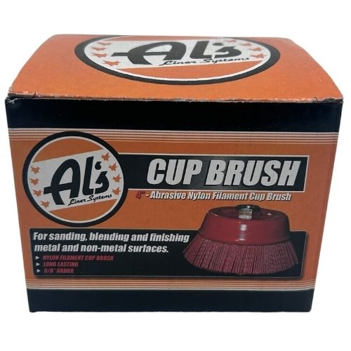Abrasive Red Cup Brush for Spray-In Bedliner Prep