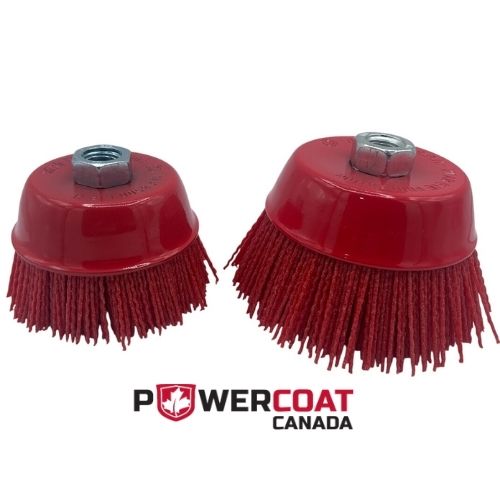 Abrasive Red Cup Brush for Spray-In Bedliner Prep