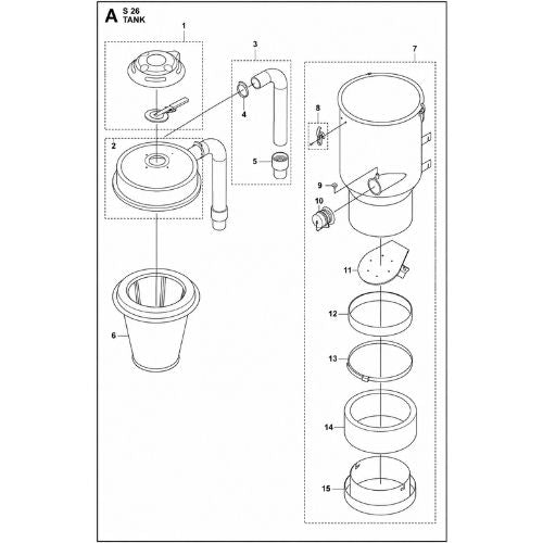 Husqvarna Jet Pulse Clean Unit for S13, S26 and S36 Dust Collector #590415002