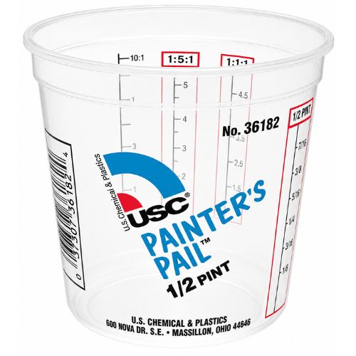 Solvent-Resistant Plastic Mixing Cups – Multi-Size | PowerCOAT
