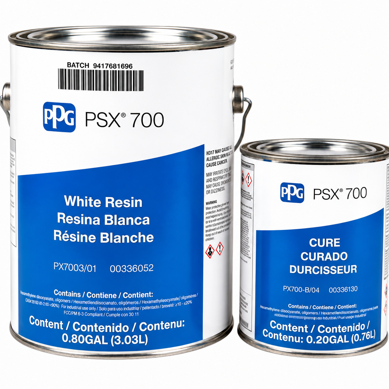 PPG PX 7003/01 White Resin Kit  Part A and B