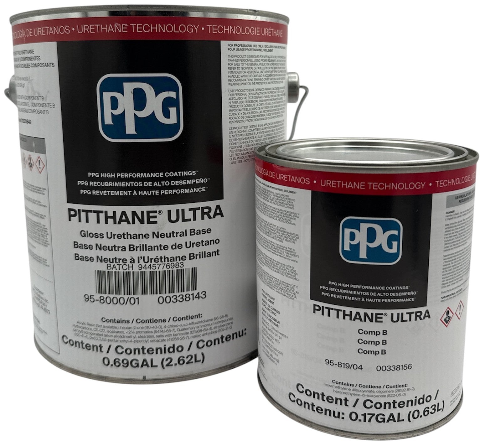 Pitthane Ultra Aliphatic Urethane Neutral/Clear Kit - 95-8000/01 - 1 Gallon Kit
