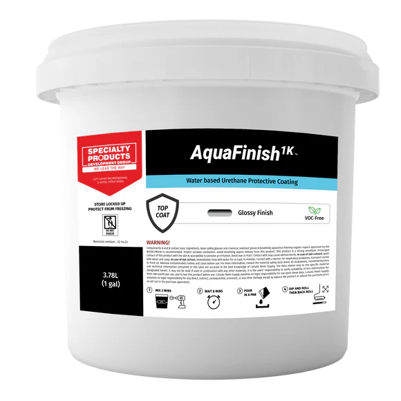 Aqua-Finish Water Based Single Component Urethane Top Coat - 1 Gallon