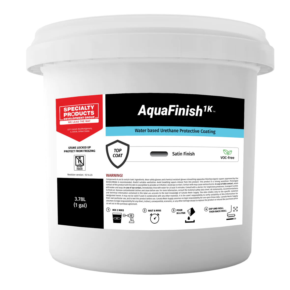 Aqua-Finish Water Based Single Component Urethane Top Coat - 1 Gallon