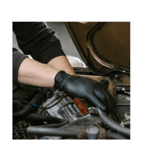 Gloveworks Black Nitrile Gloves Heavy Duty